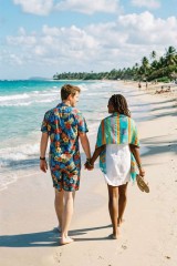 couple walking on beach